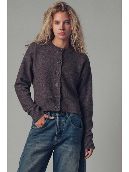 Cozy Button-Up Sweater Cardigan W Side Slits