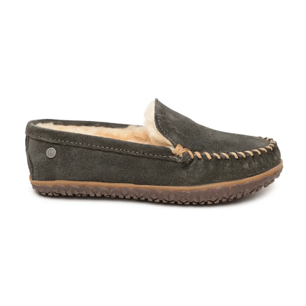 Women's Suede Sheepskin Lined Indoor/Outdoor Slippers