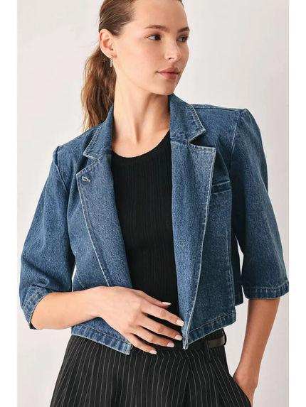 A Denim Crop Jacket