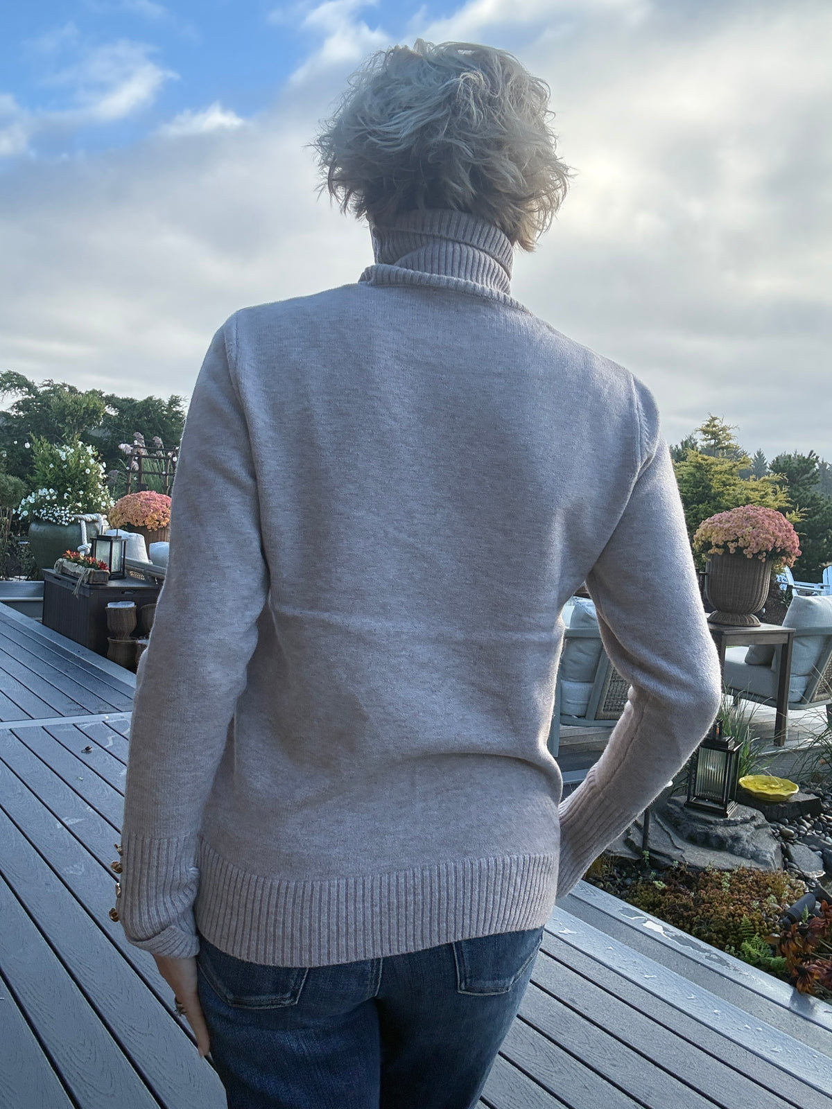 Pilot Knit Sweater, oat marl-back