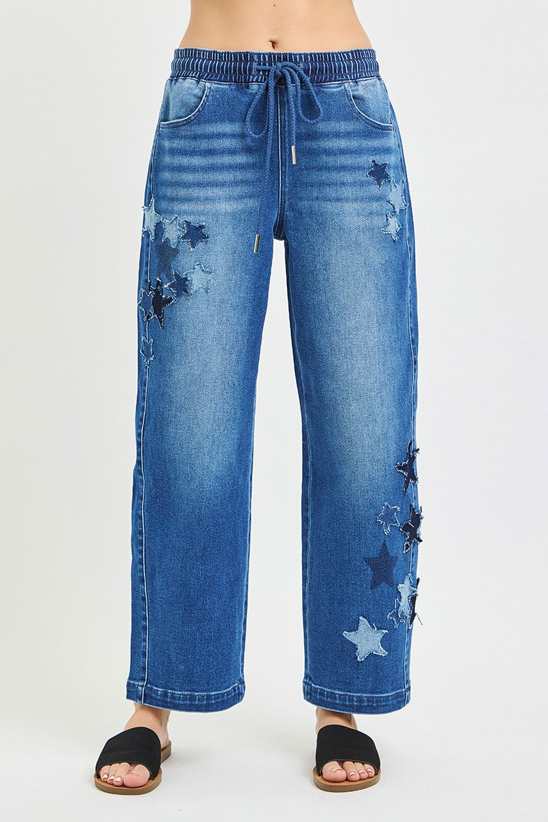 Oregon Stars Crop barrel Pant front