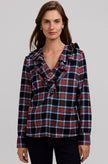 Sandy LS Plaid Blouse
