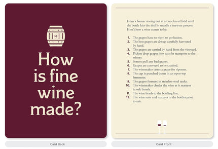 Wine Lover's Card Deck : 50 Cards for Selecting, Tasting, and Pairing how is fine wine made