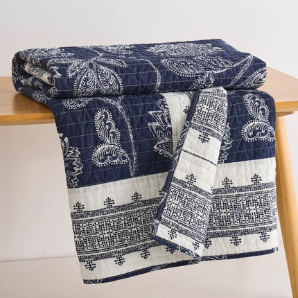 Sonoire Navy Quilted Throw