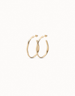 18K gold-plated open hoop earrings