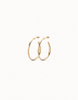 18K gold-plated open hoop earrings