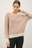 Lightweight Striped Longsleeve Sweater with Acccents