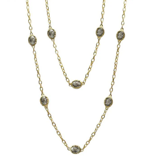 Gold Faustina Coin Station Necklace | 36