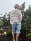 Round Neck LS Y'all Chainstitch Stripe Sweater