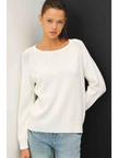 Raglan Sleeve Slub Pullover