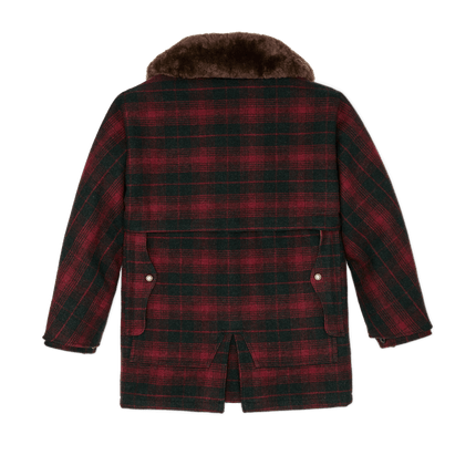 Filson Lined Wool Packer Coat red and black stock back