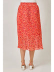 Printed Chiffon Pleats Skirt