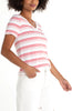 Short Sleeve V-Neck Knit Tee
