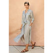 Saltwater Stripe Belted Maxi Shirt Dress