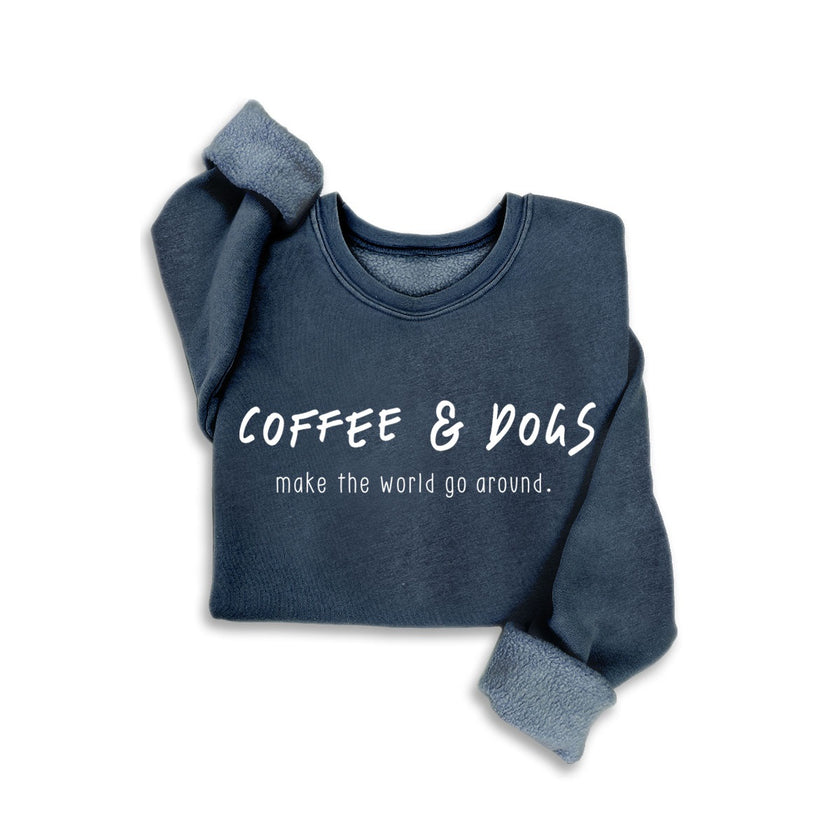 Coffee & Dogs Sweatshirt navy front