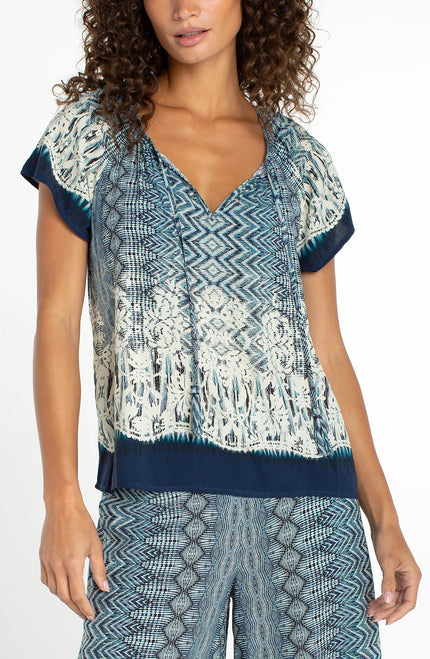 Woven Top With Front Tie, Nomad-front