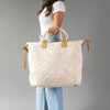 Cream Vintage Inspired Textured Tote