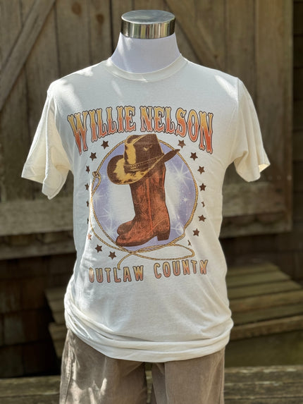 Willie Nelson Boots And Hat