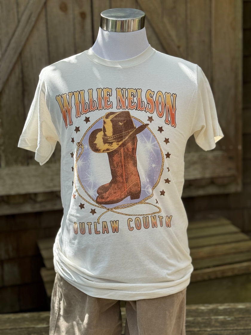 Willie Nelson Boots And Hat
