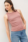 River Basic Cotton garment Dyed Round Neck Tank