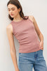 River Basic Cotton garment Dyed Round Neck Tank