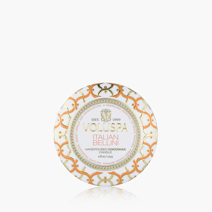 ITALIAN BELLINI MINI TIN CANDLE