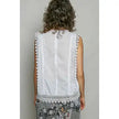 floral scalloped Lace EMB Blouse-back