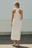 Soft Ruffle Bodice Midi Dress
