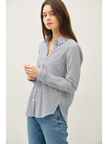 STRIPED LONG SLEEVE COLLARED BUTTON UP SHIRTS