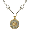 Gold Wilhelmina Crystal Bezel Horsebit Necklace | 18-20