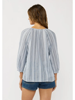 Phillis Split Neck Stripe Blouse back