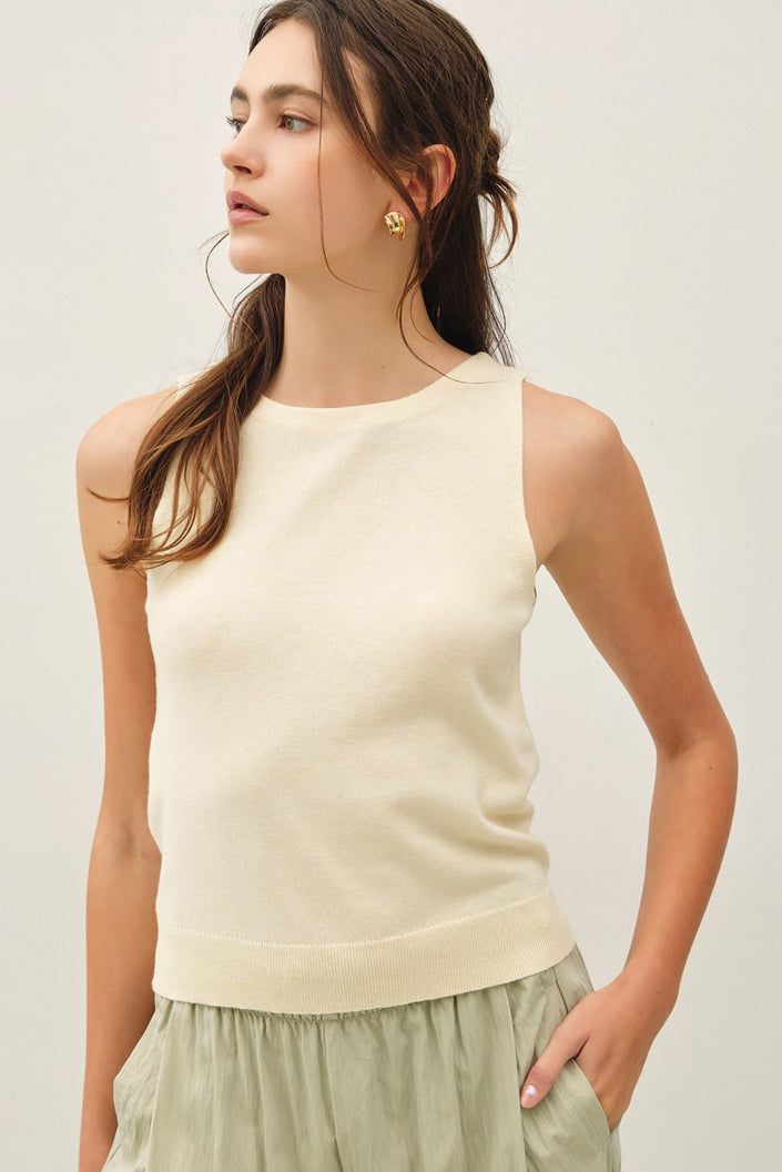Martha Boatneck Sweater Tank 