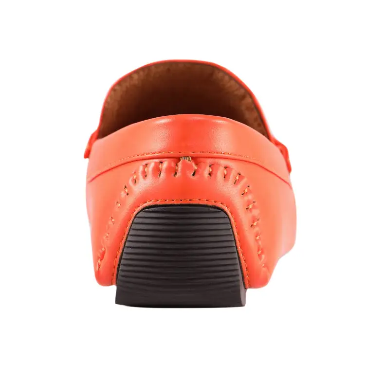 Trentino Faux Leather Men's Driver Shoe | Orange back