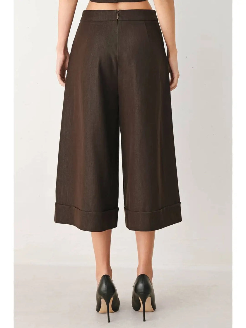Solid woven Culotte Pant