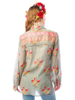MIA GRACE SHIRT light olive floral