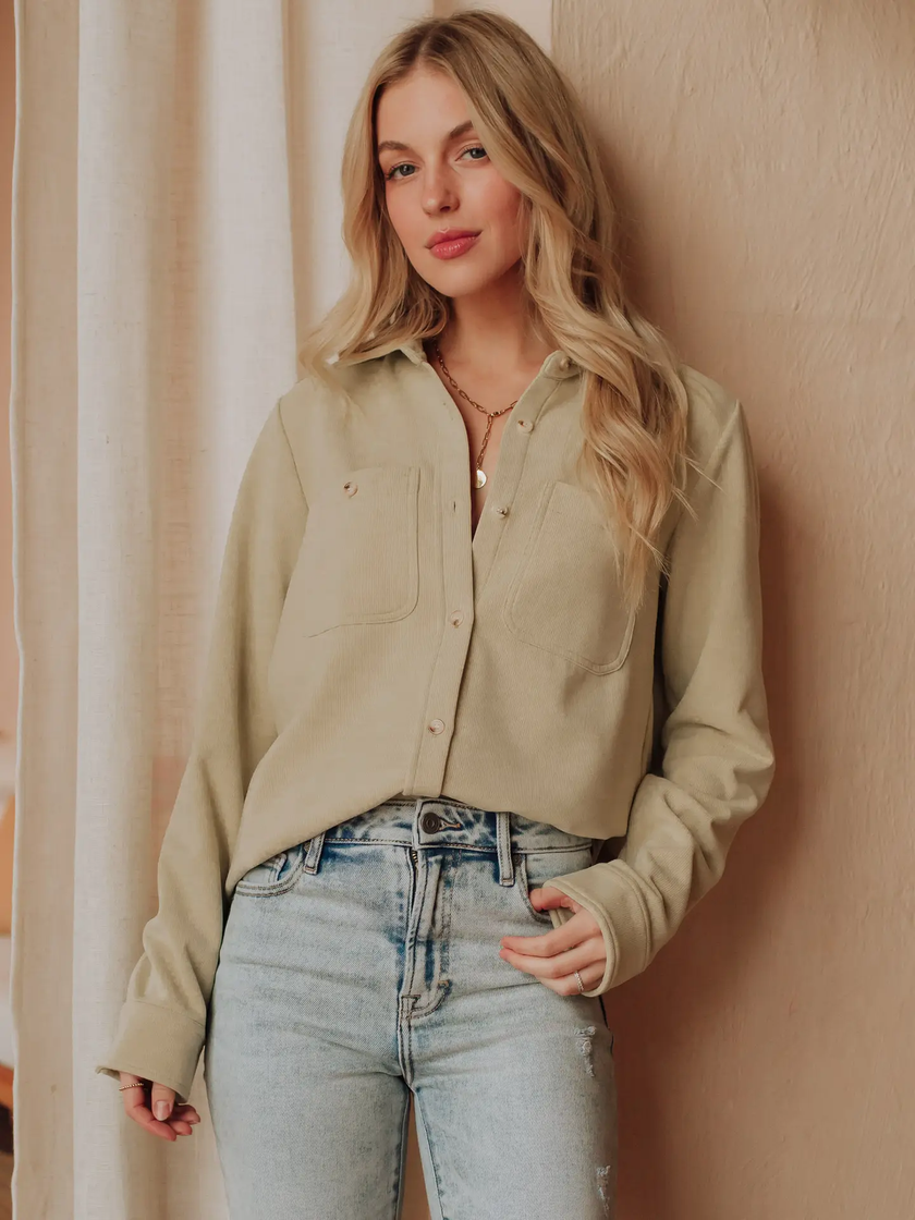 Super Soft Button Up Top