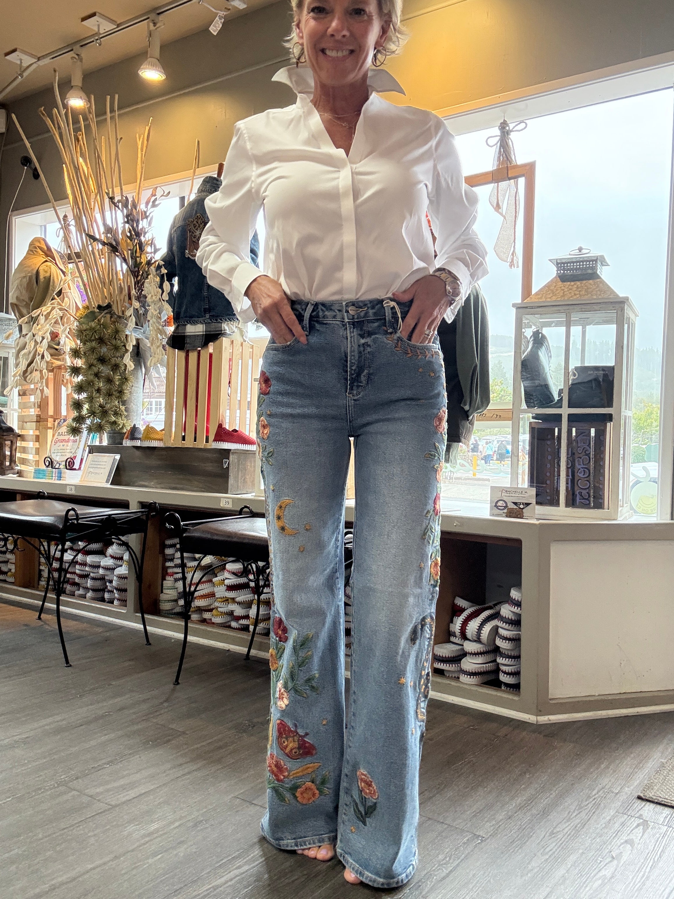 Driftwood Denim CHARLEE X HAZEL HALLUCINATION front