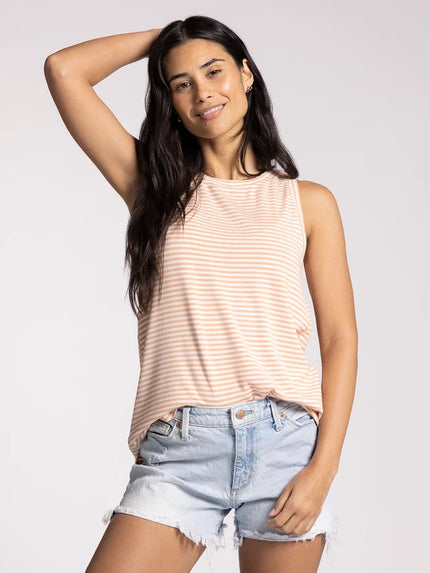 Sinclair Tank white soft peach