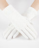 Stocking Stitch Texture Gloves white