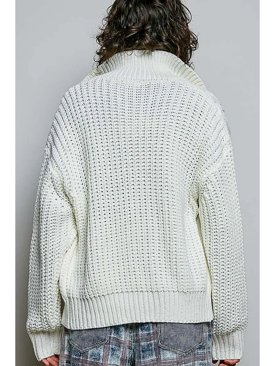 Oversized Whimsy Pocket Cardigan