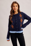 Gilly Stripe Argyle Cardigan