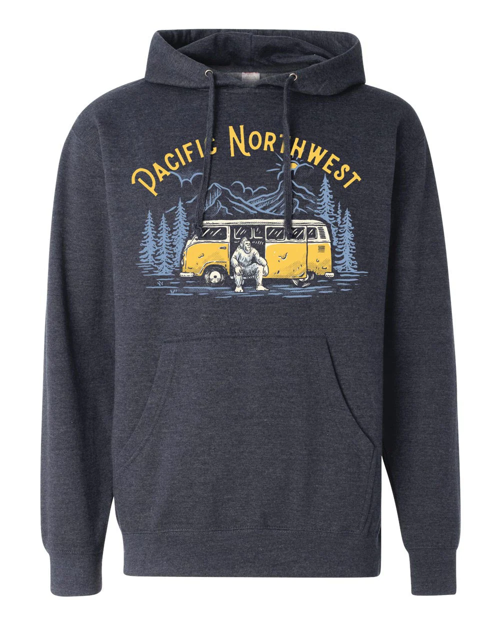 Navy NW Vibes Supply Co Sasquatch Hoodie