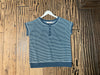 Holly Striped SS Knit Top, denim-front