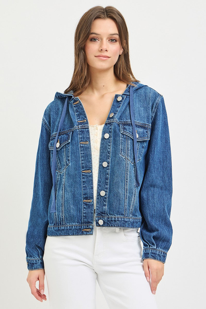 Basic Denim Jacket w/ Hoodie