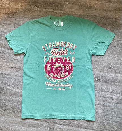Women's Strawberry Fields Comfort Colors Tee light green