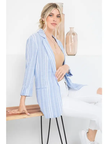Linen Blend Stripe Blazer front/side