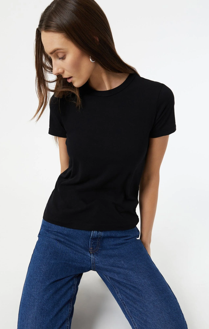 Janet Basic SS Crew T-Shirt front