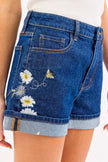 Honey Bee High Rise Shorts-side detail