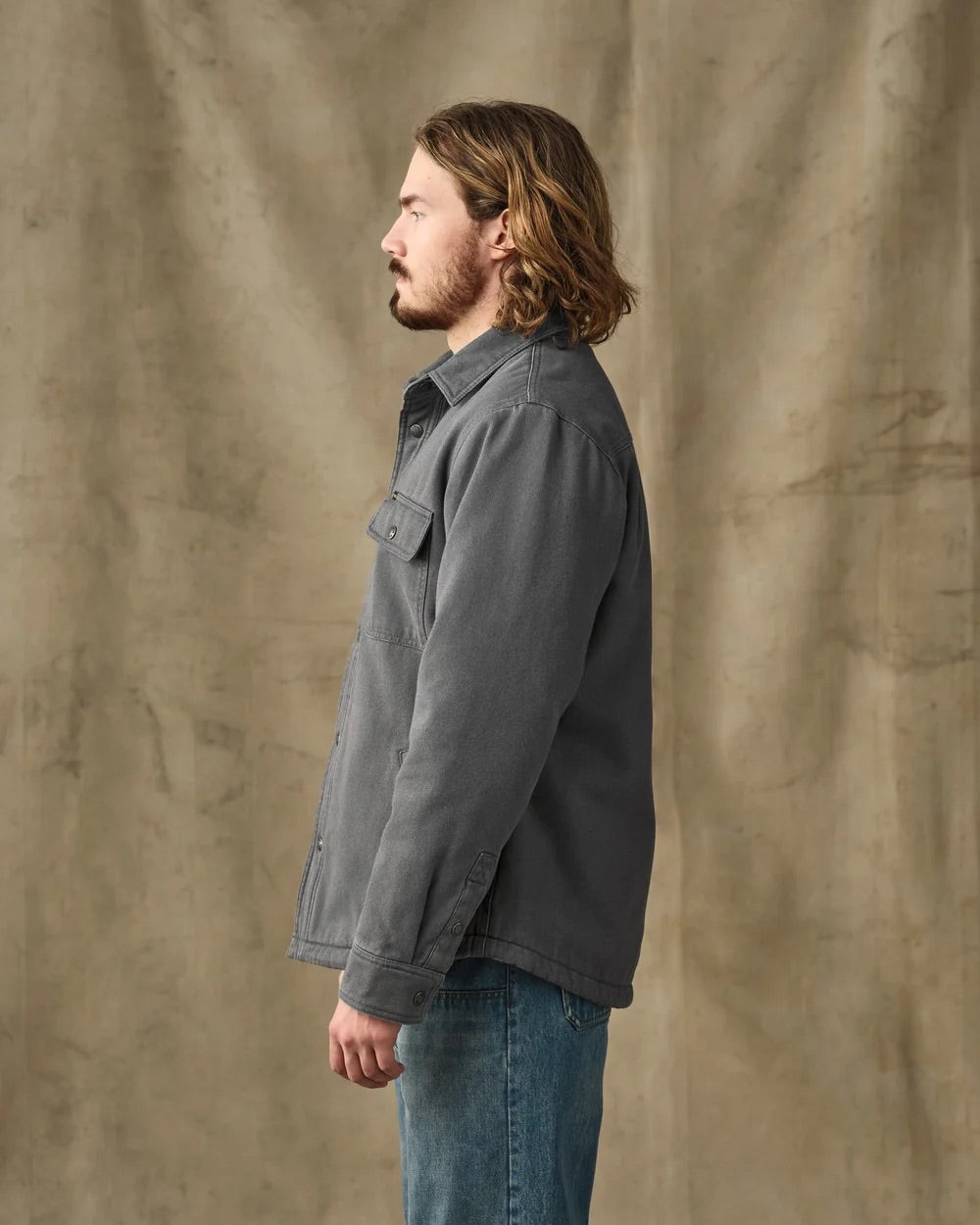 Filson Fleece Lined Jac-Shirt, rockslide gray-side