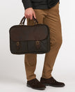 Barbour Wax Leather Briefcase Olive One Size